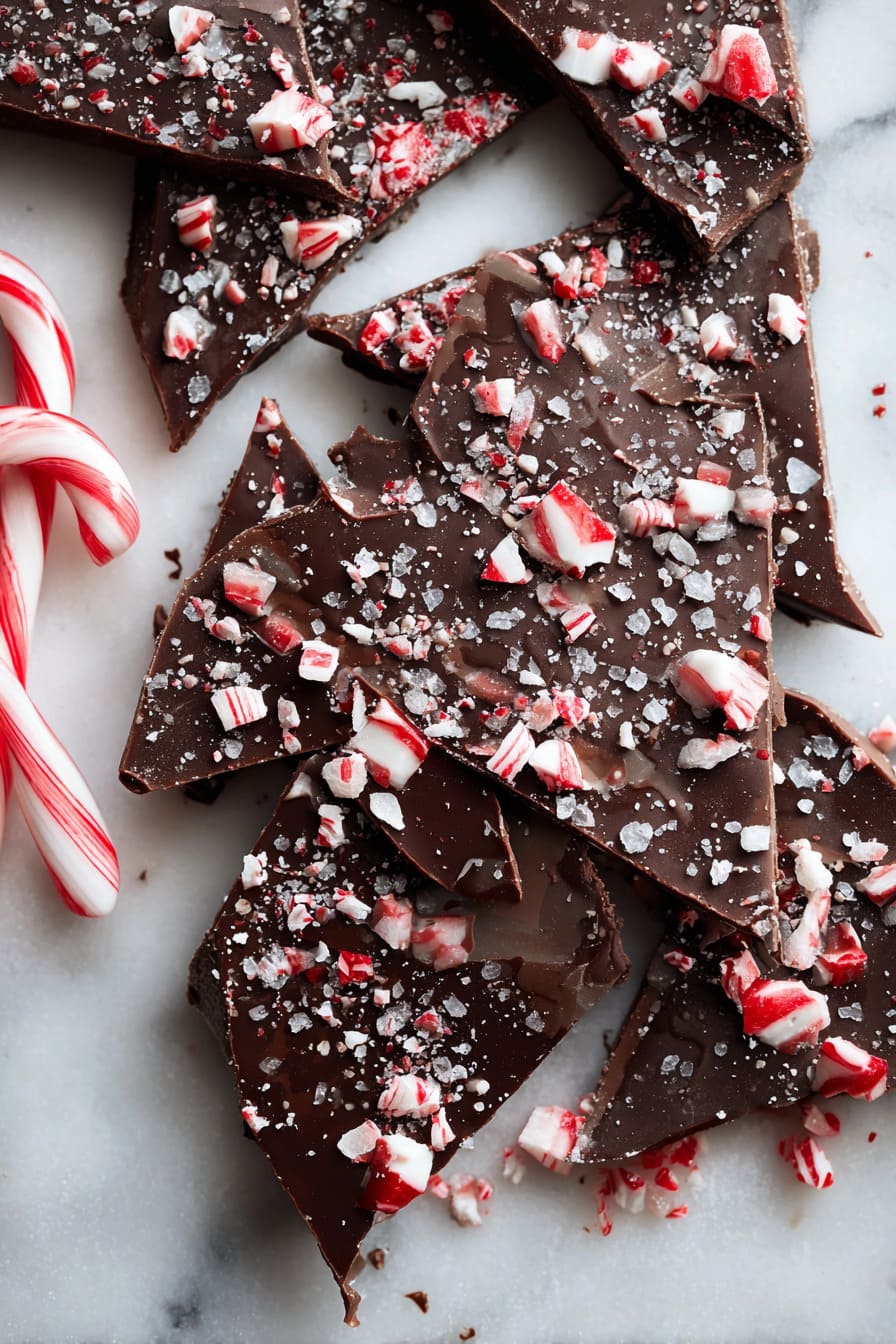 Peppermint Bark - sugar-free Christmas desserts for diabetics
