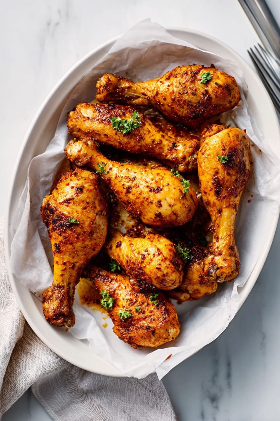 Roasted Chicken Drumsticks with Paprika - easy chicken recipes for diabetics